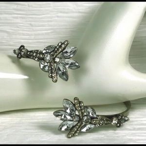 Charming Charlie Open Cuff Rhinestone Bracelet